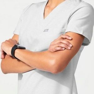 Figs Scrubs- Space Gray- Catarina Top and Zamora Jogger Pants (XS)